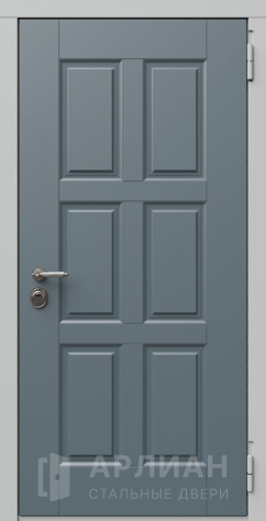 Фото «Светло серая входная дверь с декоративной панелью №712»